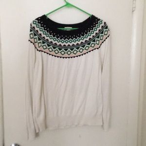 Fair isle print sweater